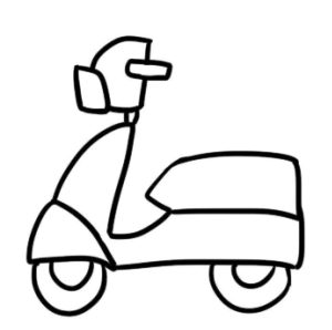 摩托车简笔画