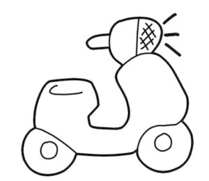 摩托车简笔画