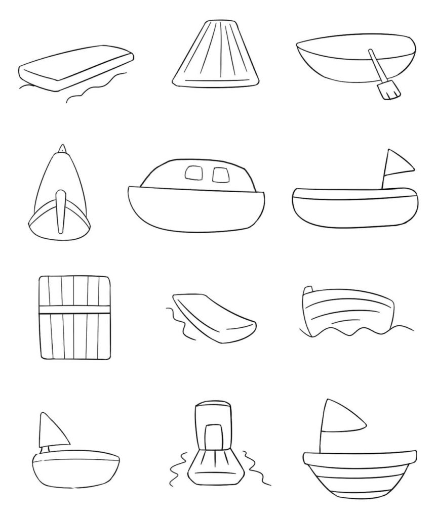 船简笔画