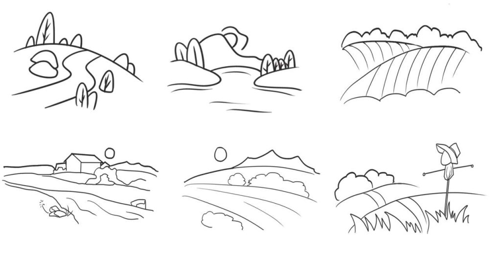 河流简笔画