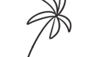 海滩简笔画