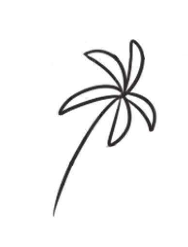 海滩简笔画
