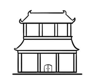 古代建筑简笔画
