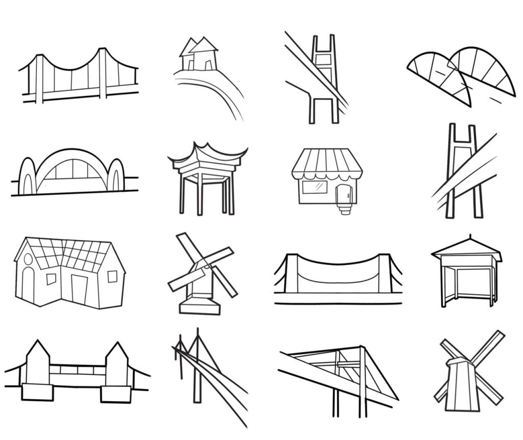 建筑简笔画