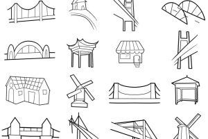 建筑简笔画
