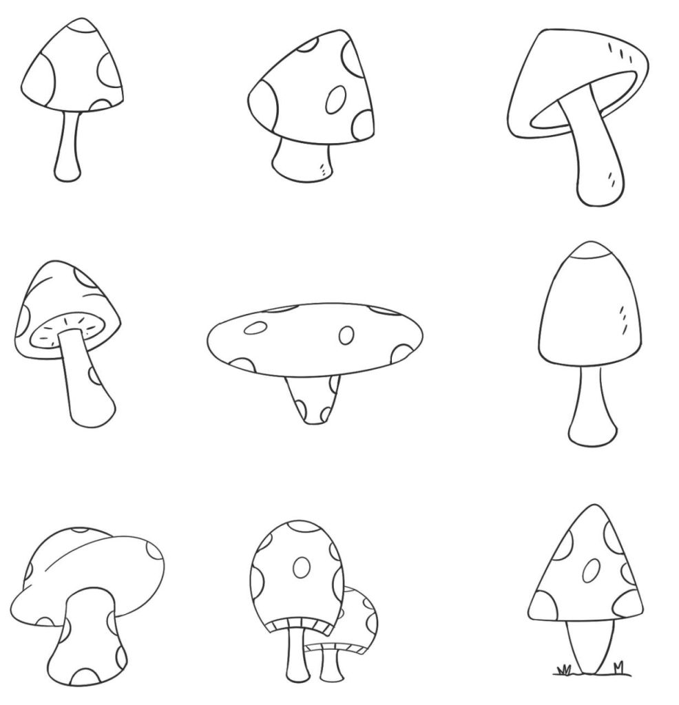 蘑菇简笔画