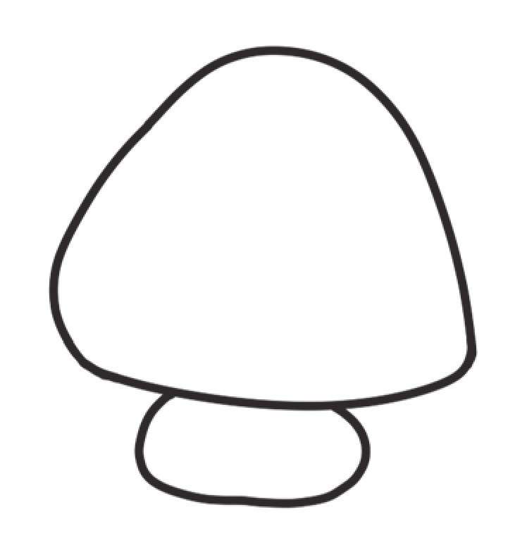 蘑菇简笔画