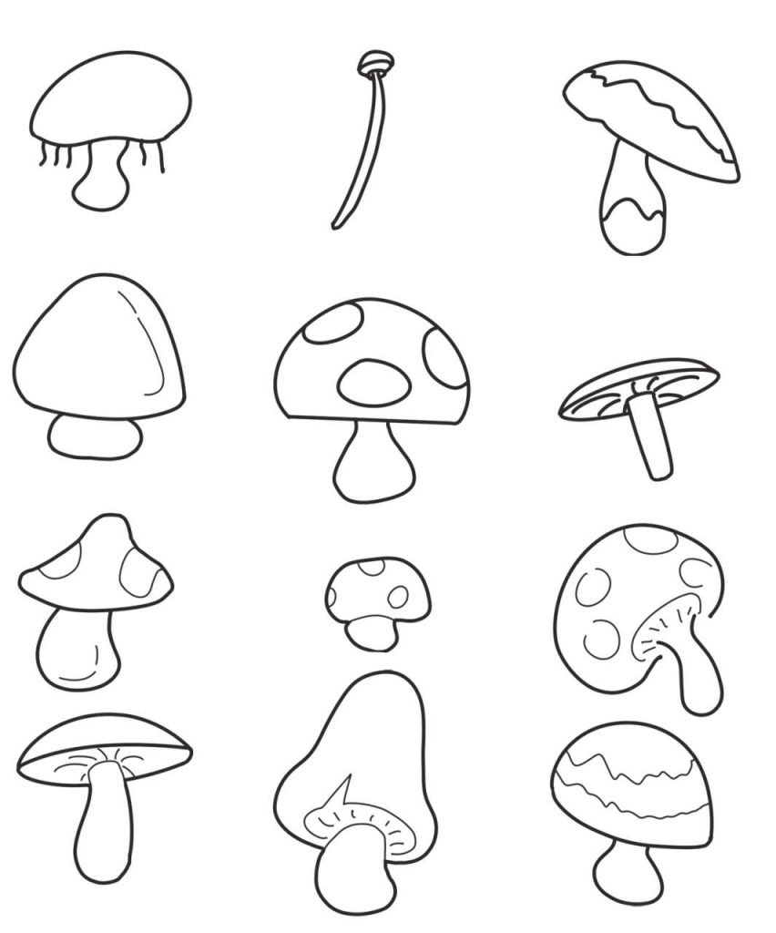 蘑菇简笔画