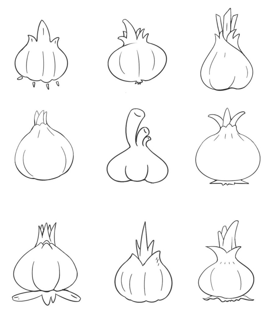 大蒜简笔画
