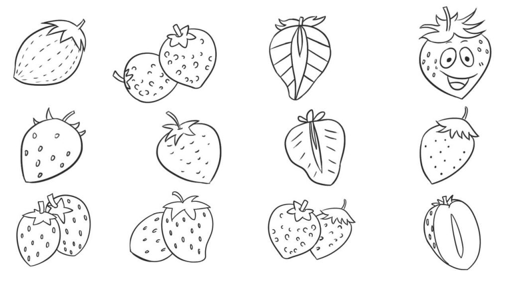 草莓简笔画