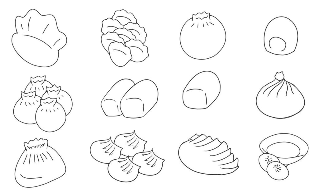 饺子简笔画