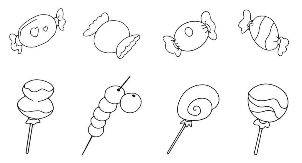 棒棒糖简笔画