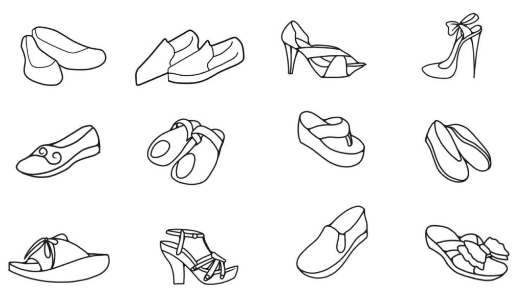 鞋子简笔画