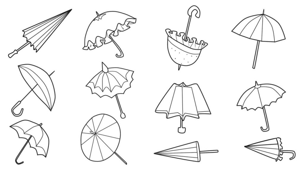 雨伞简笔画