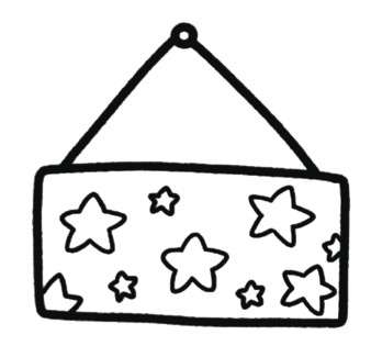 星星标签简笔画