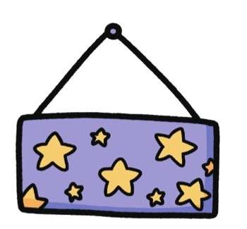 星星标签简笔画