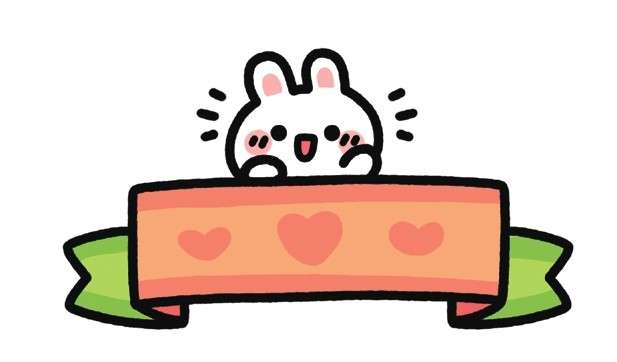 小动物标签简笔画