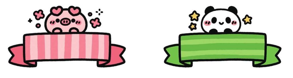小动物标签简笔画