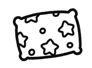 星星枕头简笔画