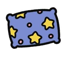 星星枕头简笔画