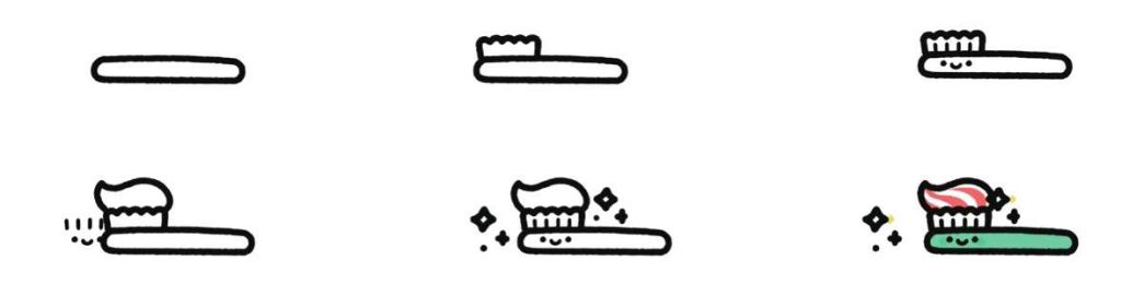 牙刷简笔画