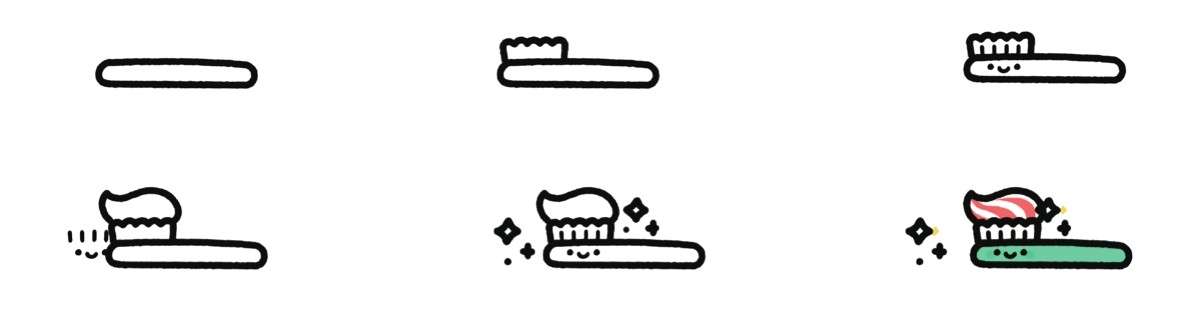 牙刷简笔画