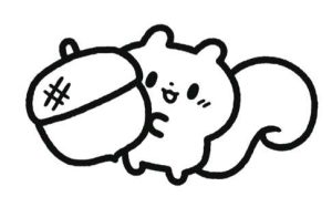 小松鼠简笔画