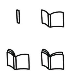 小熊爱看书简笔画