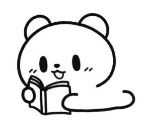 小熊爱看书简笔画