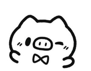 厨师小猪简笔画