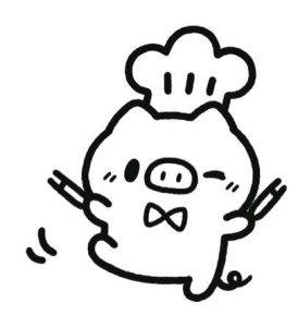 厨师小猪简笔画