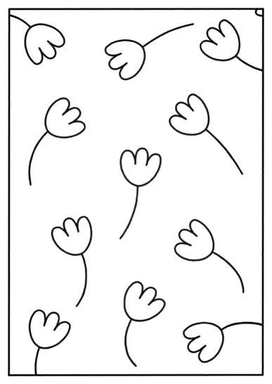 花花壁纸简笔画