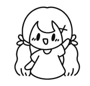 小女孩简笔画