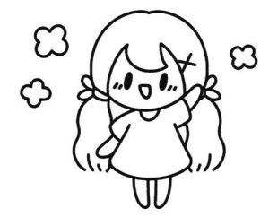 小女孩简笔画