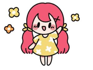 小女孩简笔画