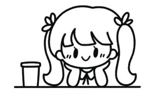女孩简笔画
