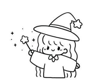 小女巫简笔画