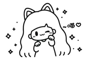 女孩简笔画