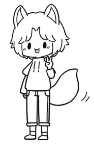 狐狸男孩简笔画