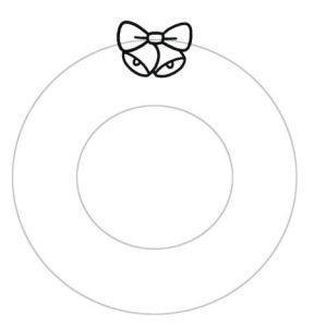 圣诞小猫花环简笔画