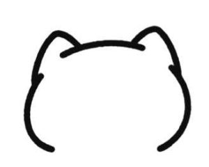 生日快乐小猫简笔画