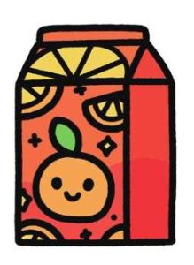 橙汁简笔画