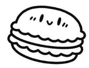 甜品马卡龙简笔画