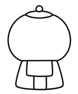 糖果扭蛋机简笔画