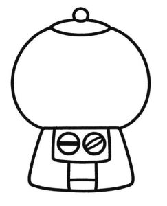 糖果扭蛋机简笔画