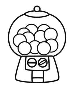 糖果扭蛋机简笔画