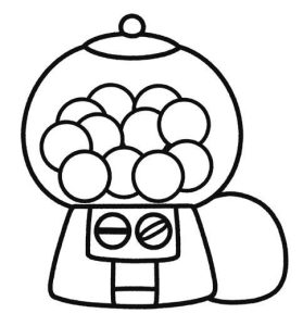 糖果扭蛋机简笔画