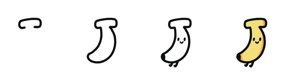 香蕉简笔画