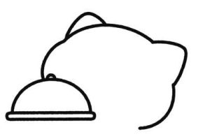 小猫厨师简笔画