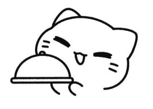 小猫厨师简笔画